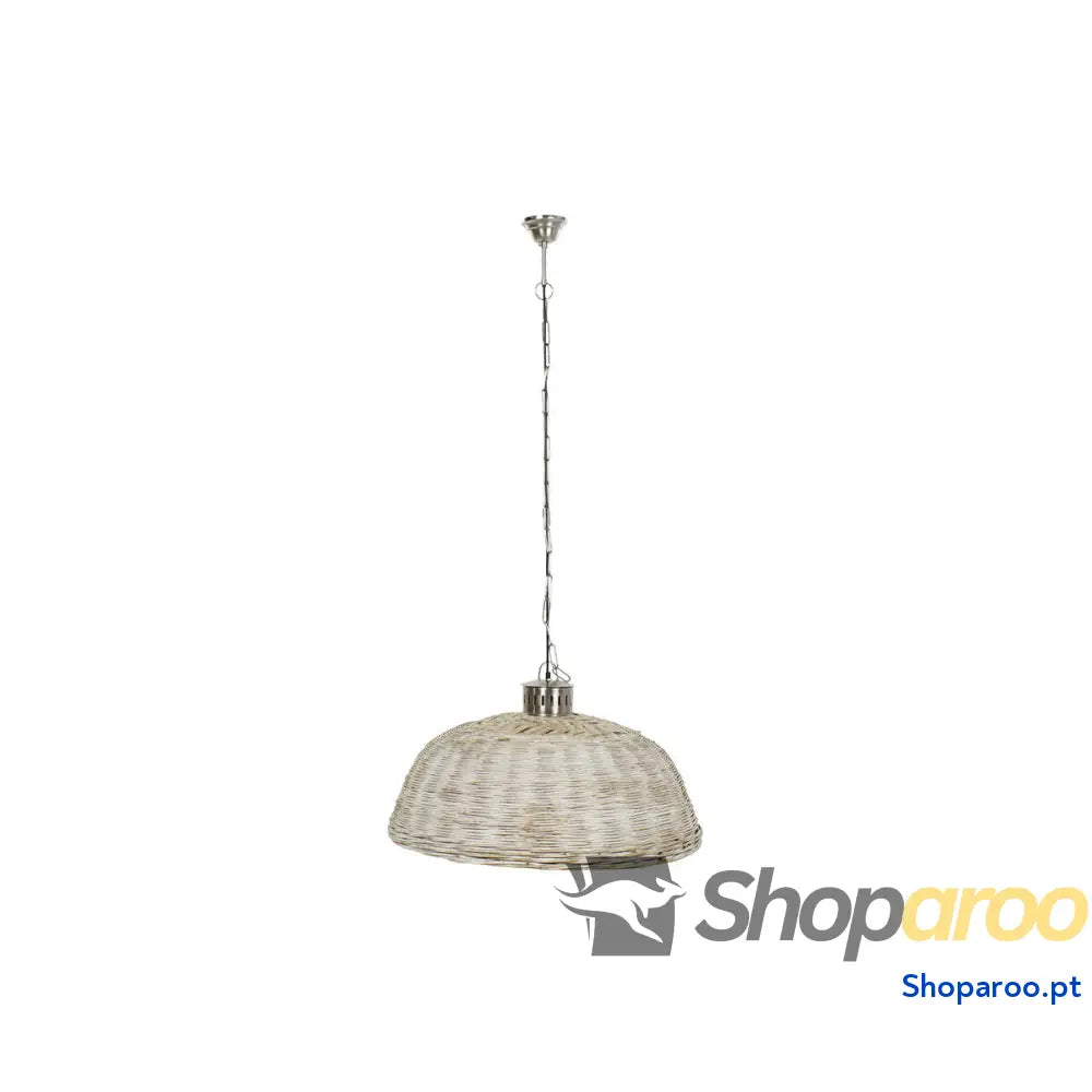 Candeeiro de teto DKD Home Decor Prateado Natural Metal 50 W 80 x 80 x 47 cm