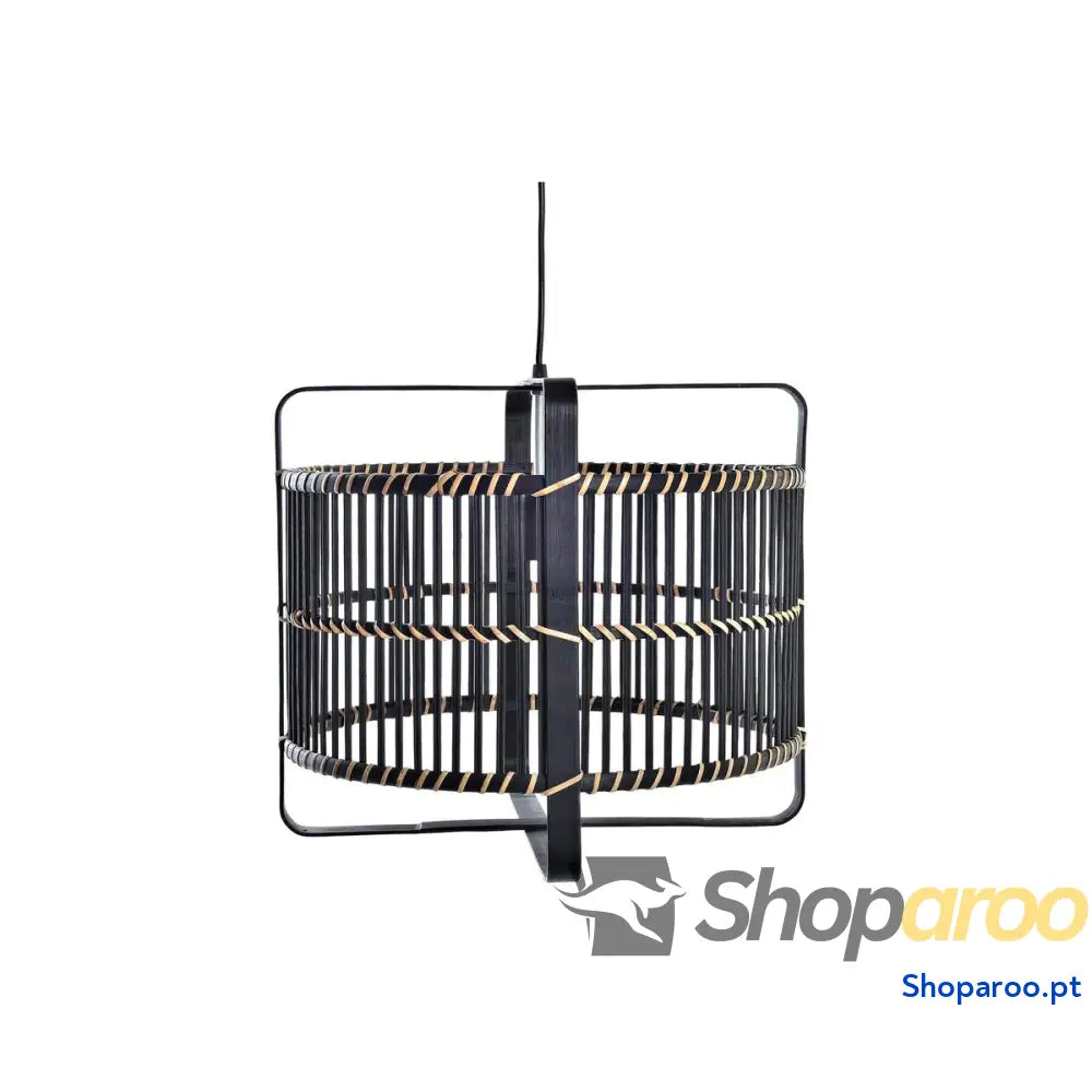 Candeeiro de teto DKD Home Decor Preto Bambu 50 W 40 x 40 x 35 cm