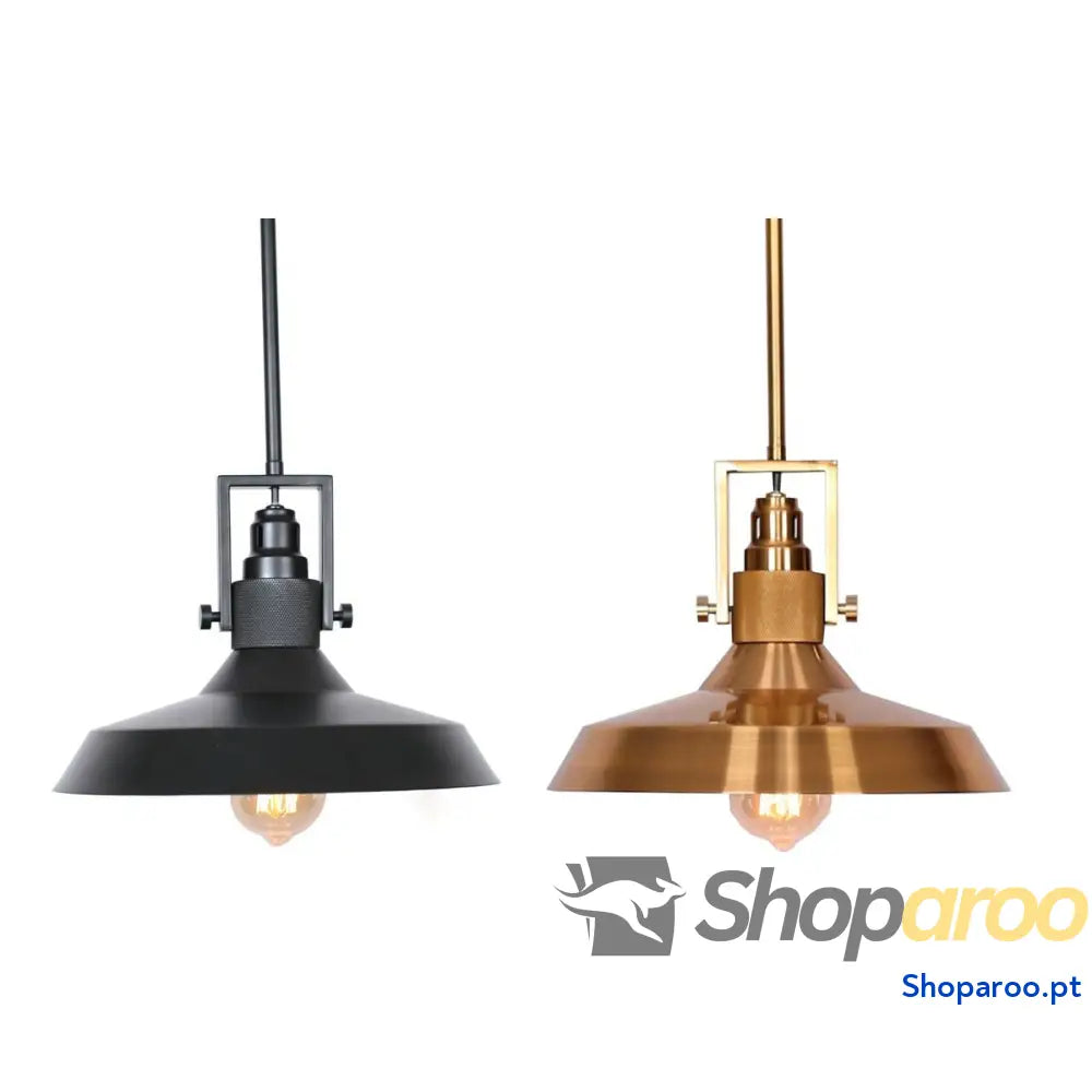 Candeeiro de teto DKD Home Decor Preto Dourado Metal 50 W (2 Unidades)