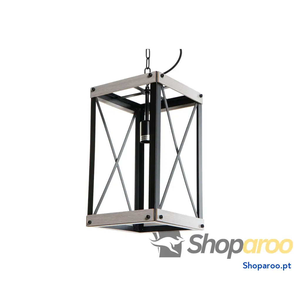 Candeeiro de teto DKD Home Decor Preto Metal Castanho 220 V 50 W (25 x 25 x 43 cm)