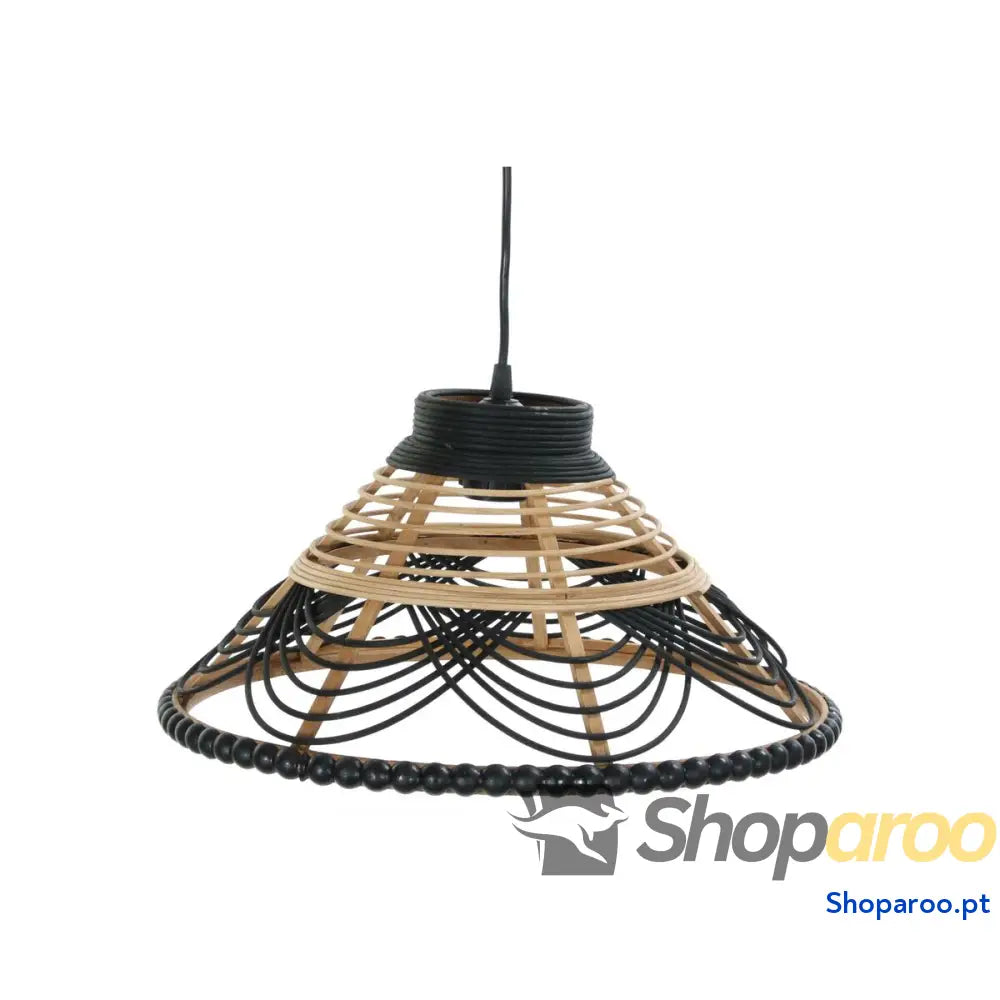 Candeeiro de teto DKD Home Decor Rotim Duas cores 50 W (41 x 41 x 21 cm)