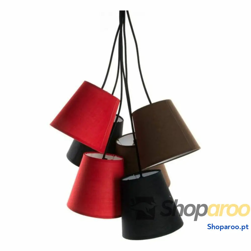 Candeeiro de teto DKD Home Decor Tecido Ferro (40 x 100 cm)