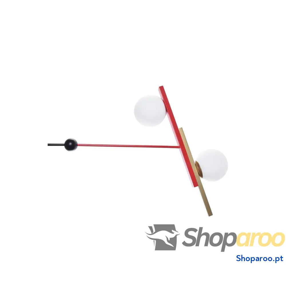 Candeeiro de teto DKD Home Decor Vermelho Preto Dourado Branco (64 x 20 x 120 cm)