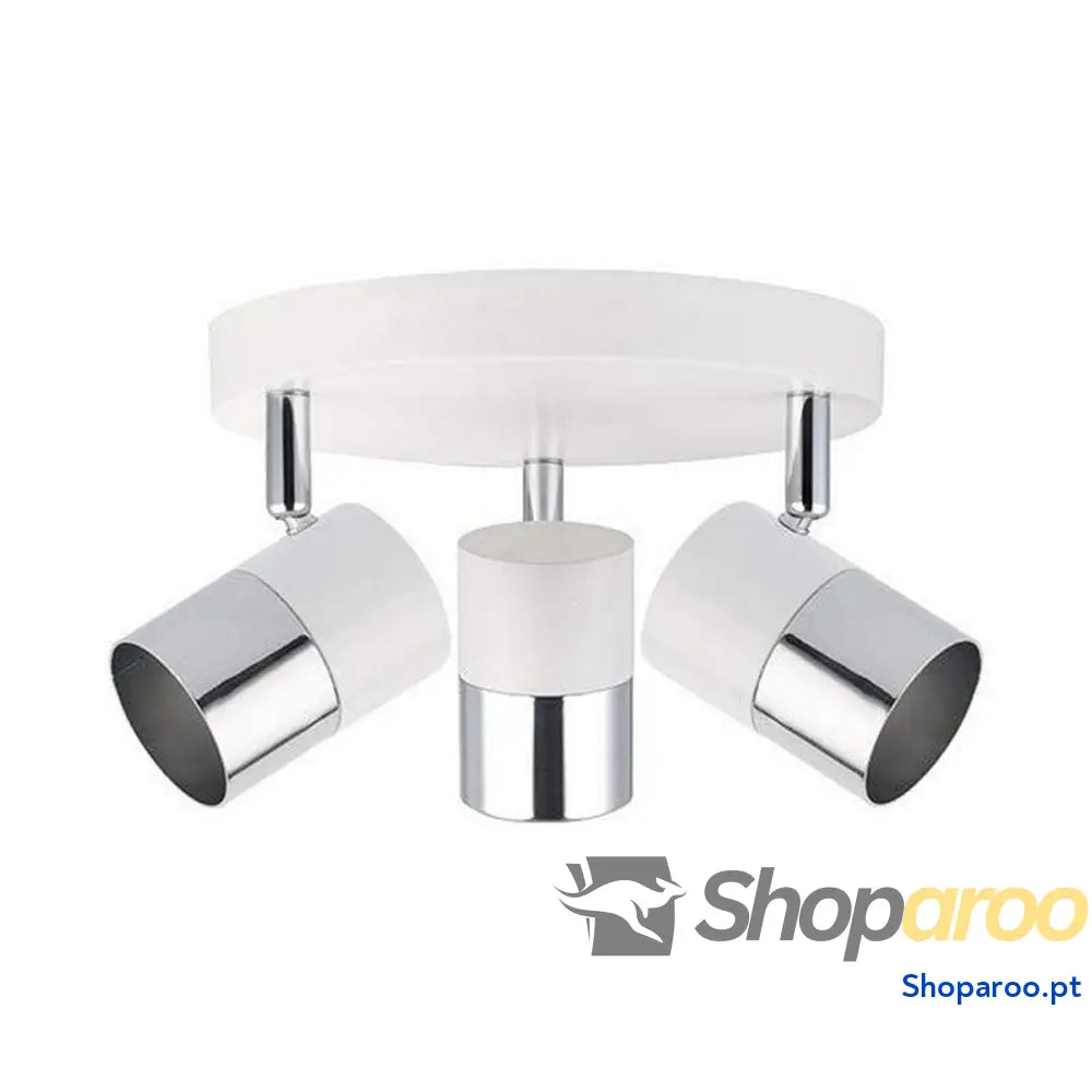 Candeeiro de teto EDM 32013 Moon Metal Metal / Cristal 50 W 20 x 7,6 x 12,6 cm Branco