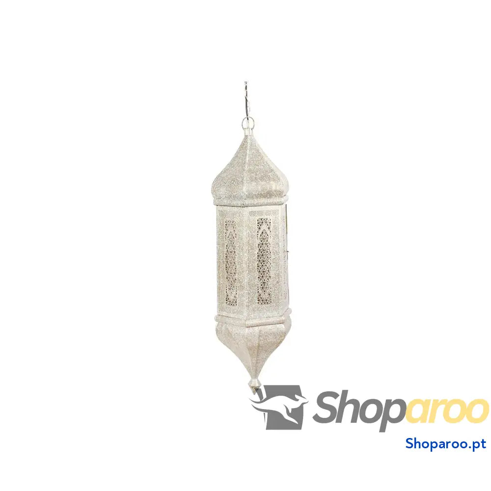 Candeeiro de teto Home ESPRIT Branco Dourado Metal 40 W 27 x 27 x 91 cm