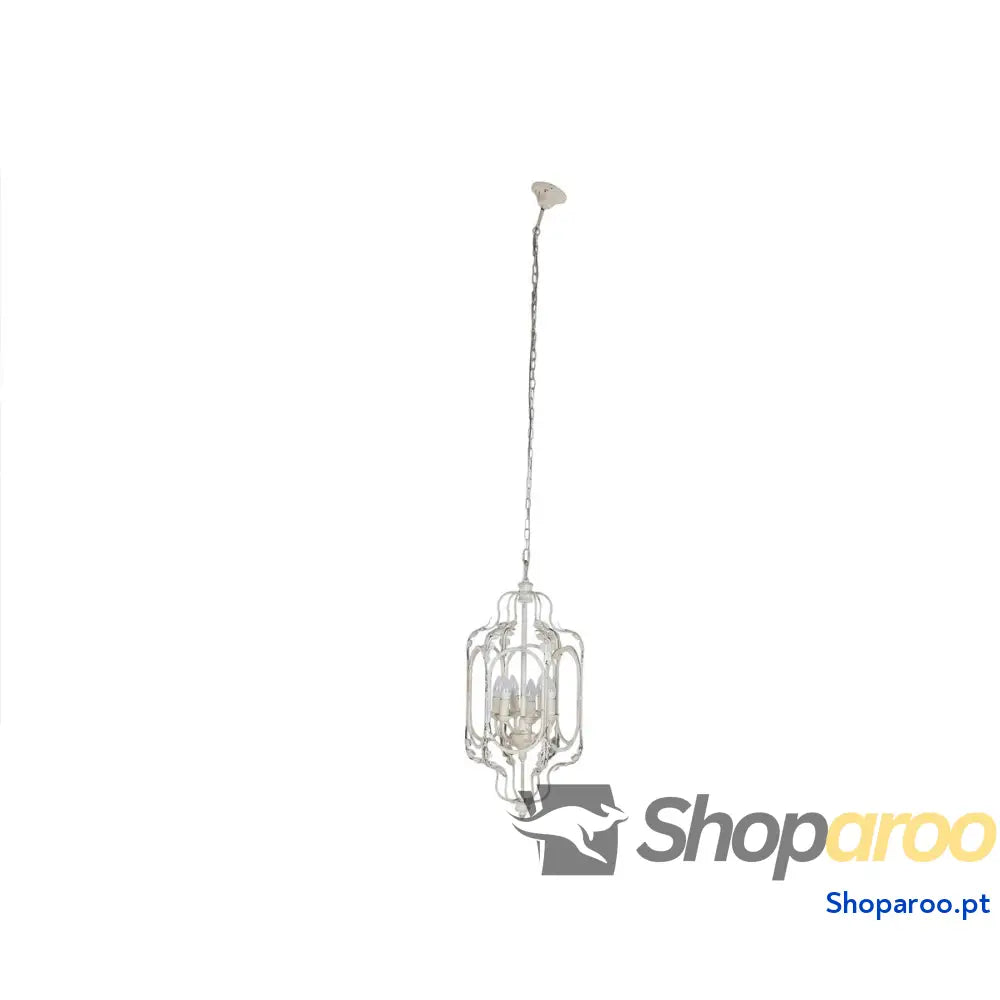 Candeeiro de teto Home ESPRIT Branco Metal 39 x 34 x 75 cm
