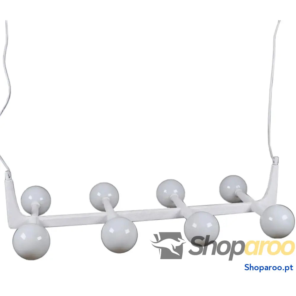 Candeeiro de teto Home ESPRIT Branco Metal Cristal 110 x 45 x 23 cm