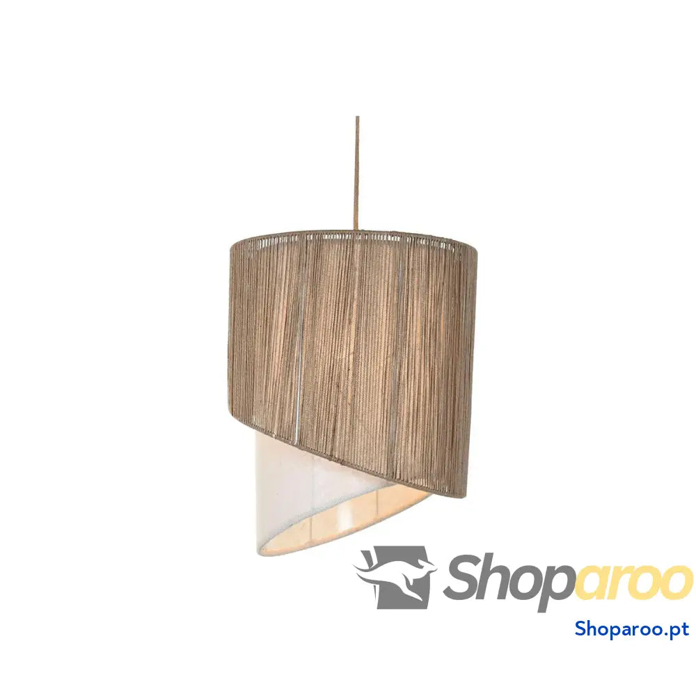 Candeeiro de teto Home ESPRIT Castanho Juta Metal Corda 40 x 40 x 50 cm