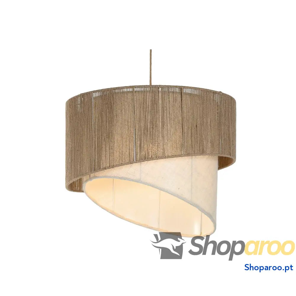 Candeeiro de teto Home ESPRIT Castanho Juta Metal Corda 60 x 60 x 50 cm