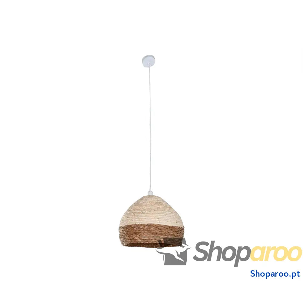 Candeeiro de teto Home ESPRIT Castanho Natural 50 W 38 x 38 x 28 cm