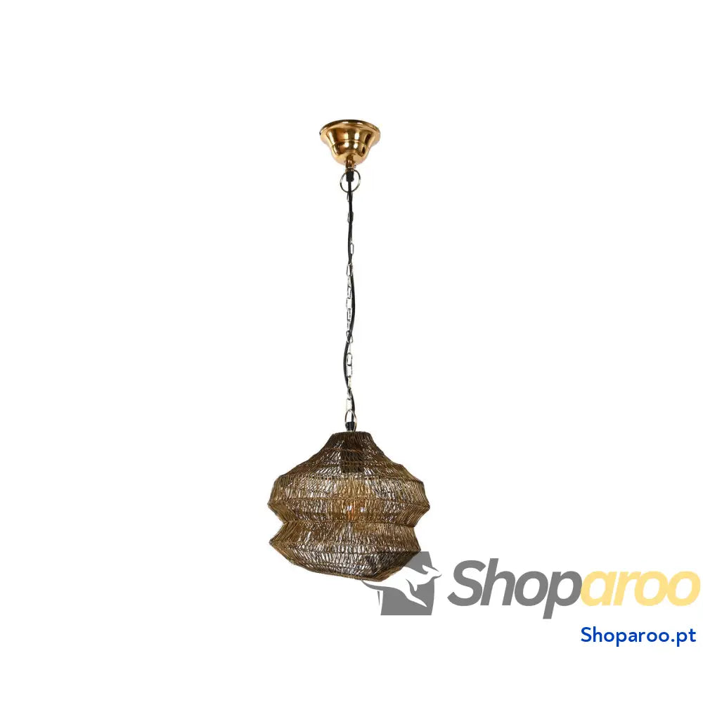Candeeiro de teto Home ESPRIT Dourado Metal Ferro 50 W 26 x 26 x 24 cm