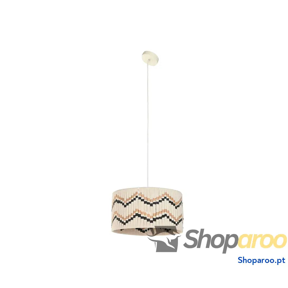 Candeeiro de teto Home ESPRIT Duas cores Ráfia 50 W 39 x 39 x 21 cm