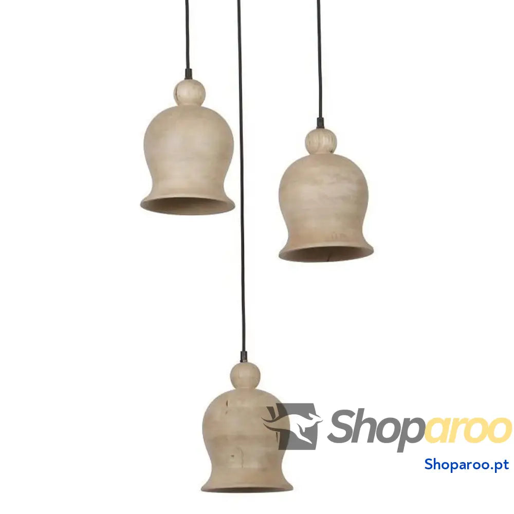 Candeeiro de teto Home ESPRIT Madeira de mangueira 38 x 38 x 32 cm