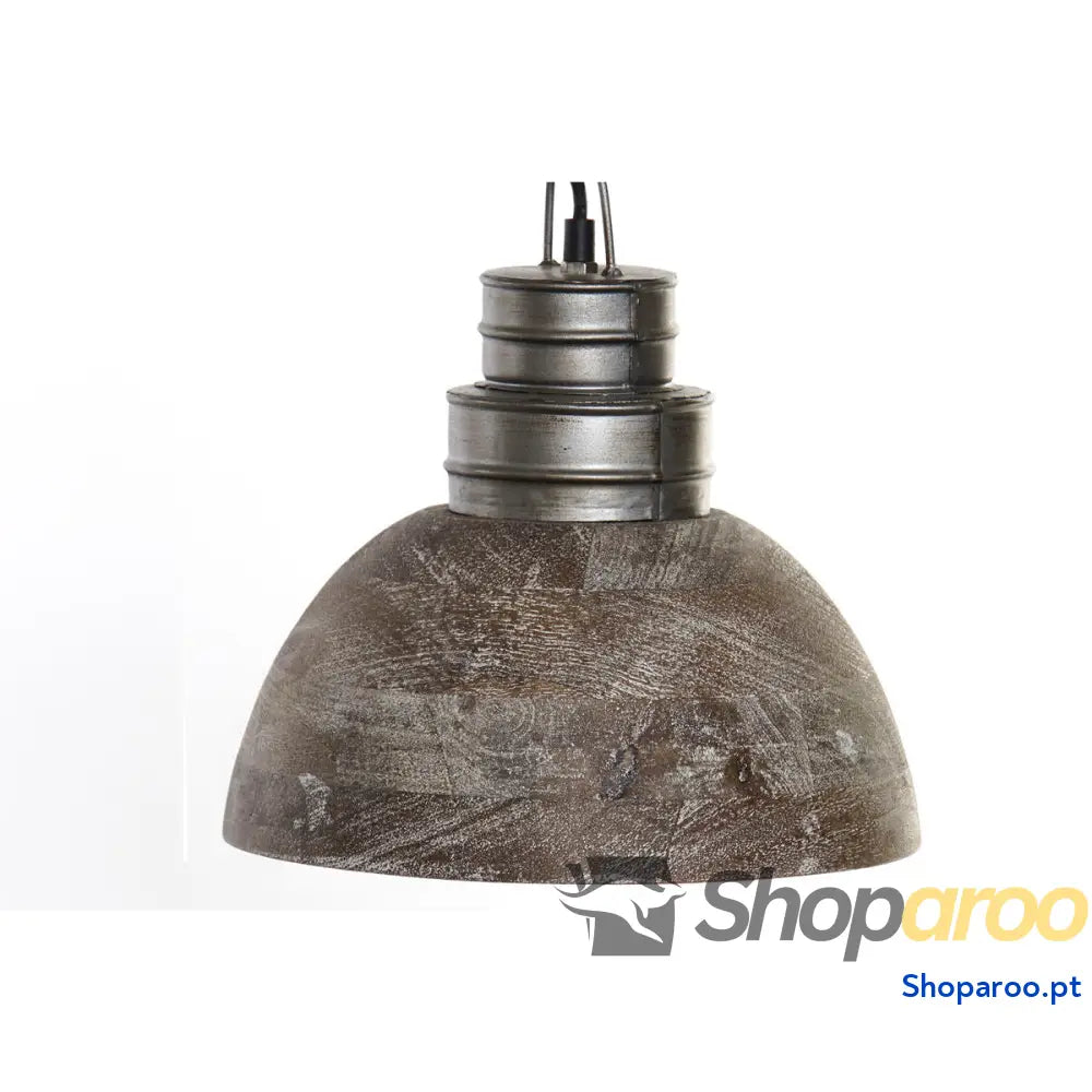 Candeeiro de teto Home ESPRIT Metal Madeira de mangueira 25 W 29 x 29 x 28 cm