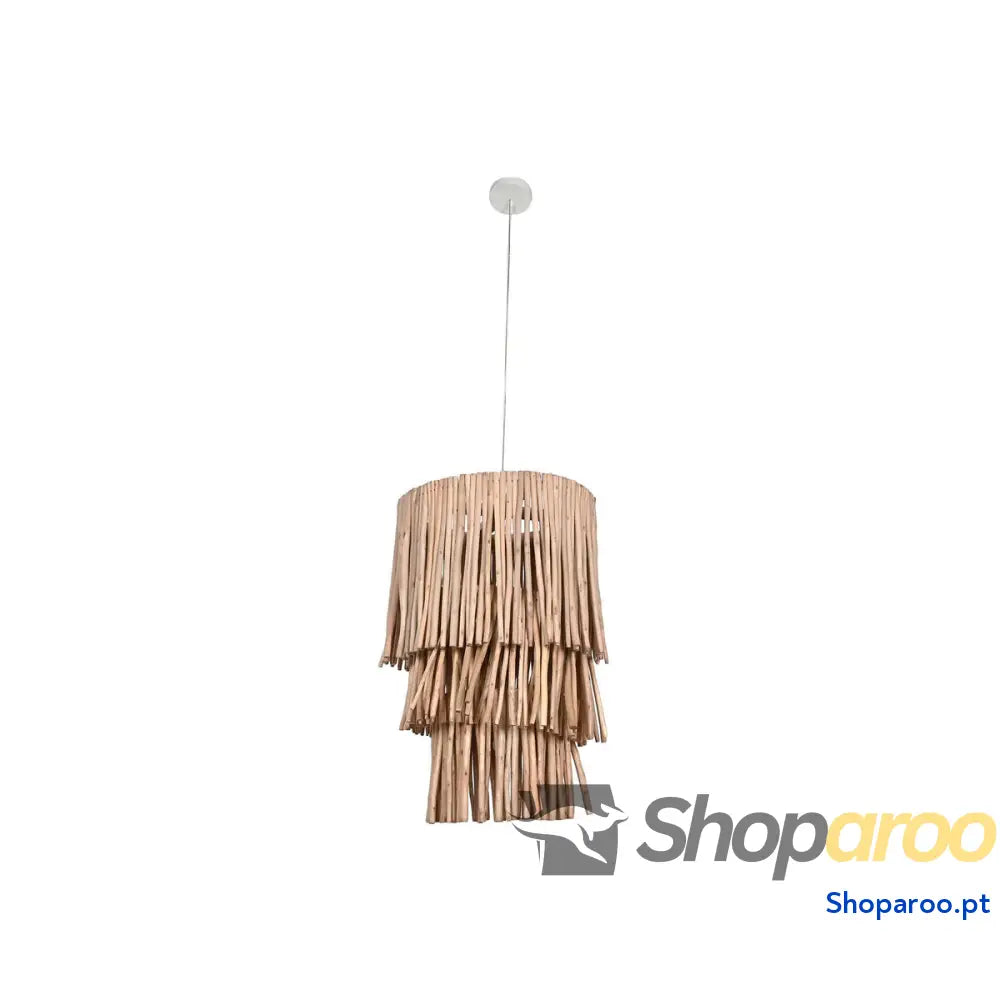 Candeeiro de teto Home ESPRIT Natural Madeira de eucalipto 50 W 50 x 50 x 90 cm