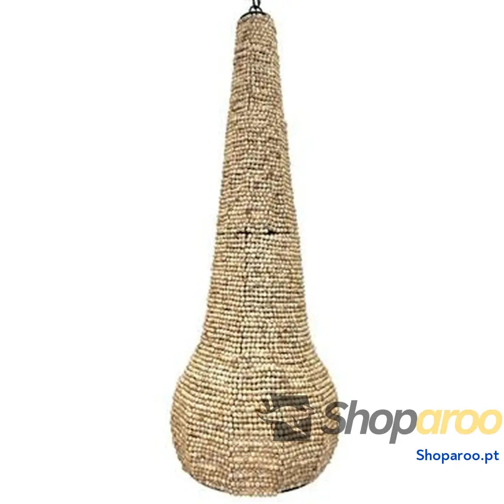 Candeeiro de teto Home ESPRIT Natural Madeira Metal 50 W 36,5 x 36,5 x 174,5 cm