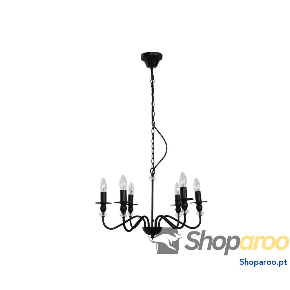 Candeeiro de teto Home ESPRIT Preto Metal 25 W 54 x 54 x 46 cm
