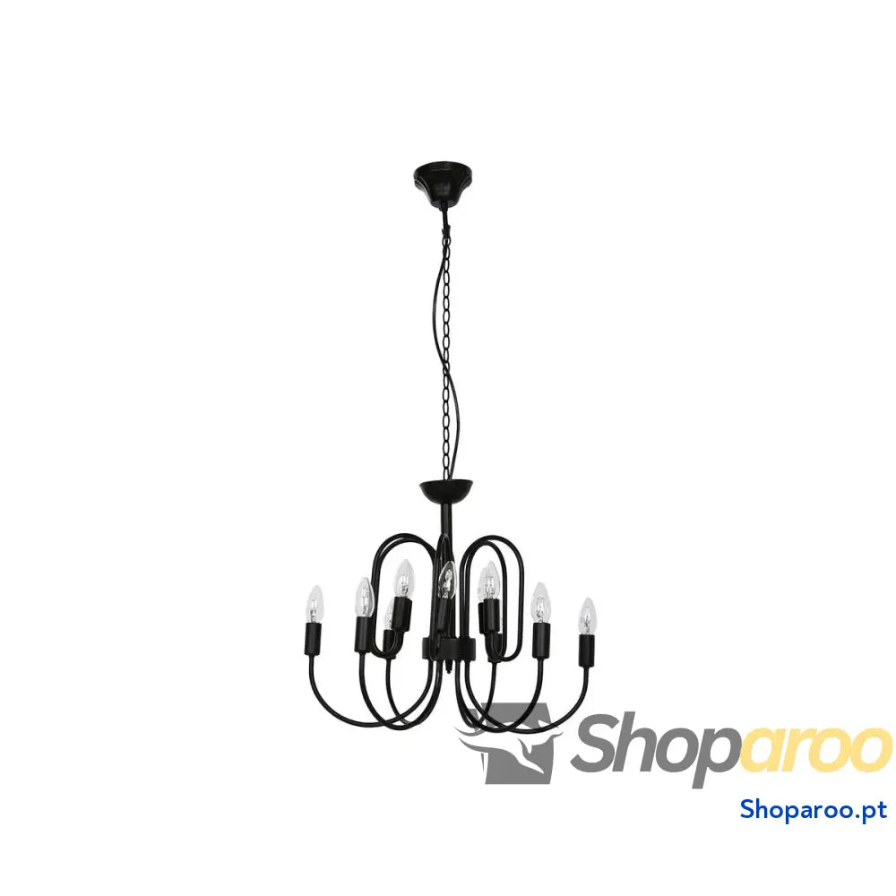 Candeeiro de teto Home ESPRIT Preto Metal 54 x 54 x 46 cm