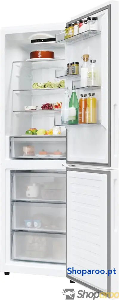 Candy Fresco 300 CNCQ2T618EW Frigorífico Combi capacidade de 355 L total sem Frost Circle gaveta porta controlo