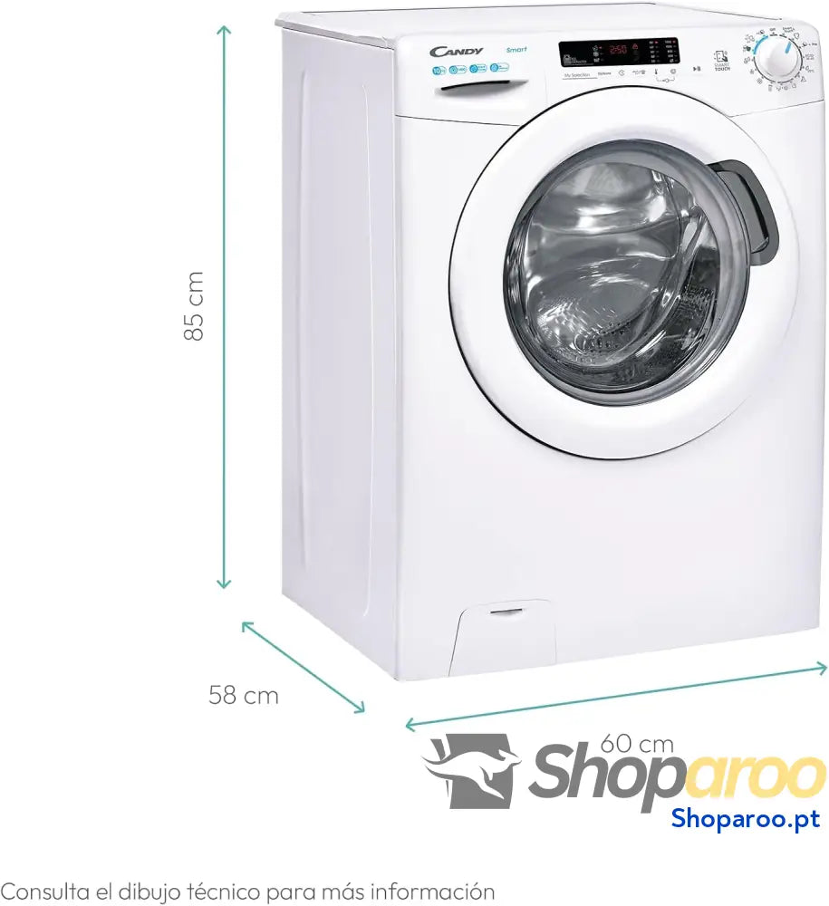 Candy Smart CS 14102DE/1 S Máquina de lavar roupa 10 kg 1400 RPM ecrã digital e comando tecnologia NFC assistente voz