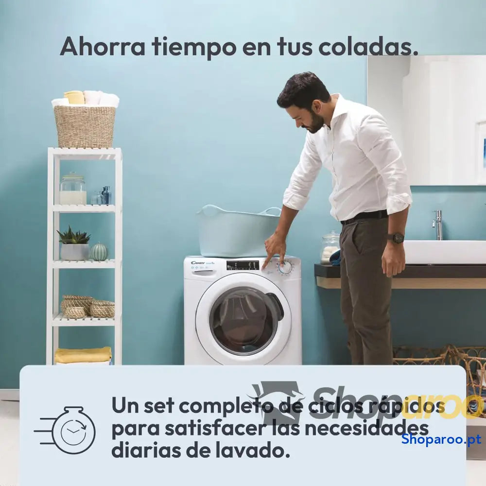 Candy Smart CS 14102DE/1 S Máquina de lavar roupa 10 kg 1400 RPM ecrã digital e comando tecnologia NFC assistente voz