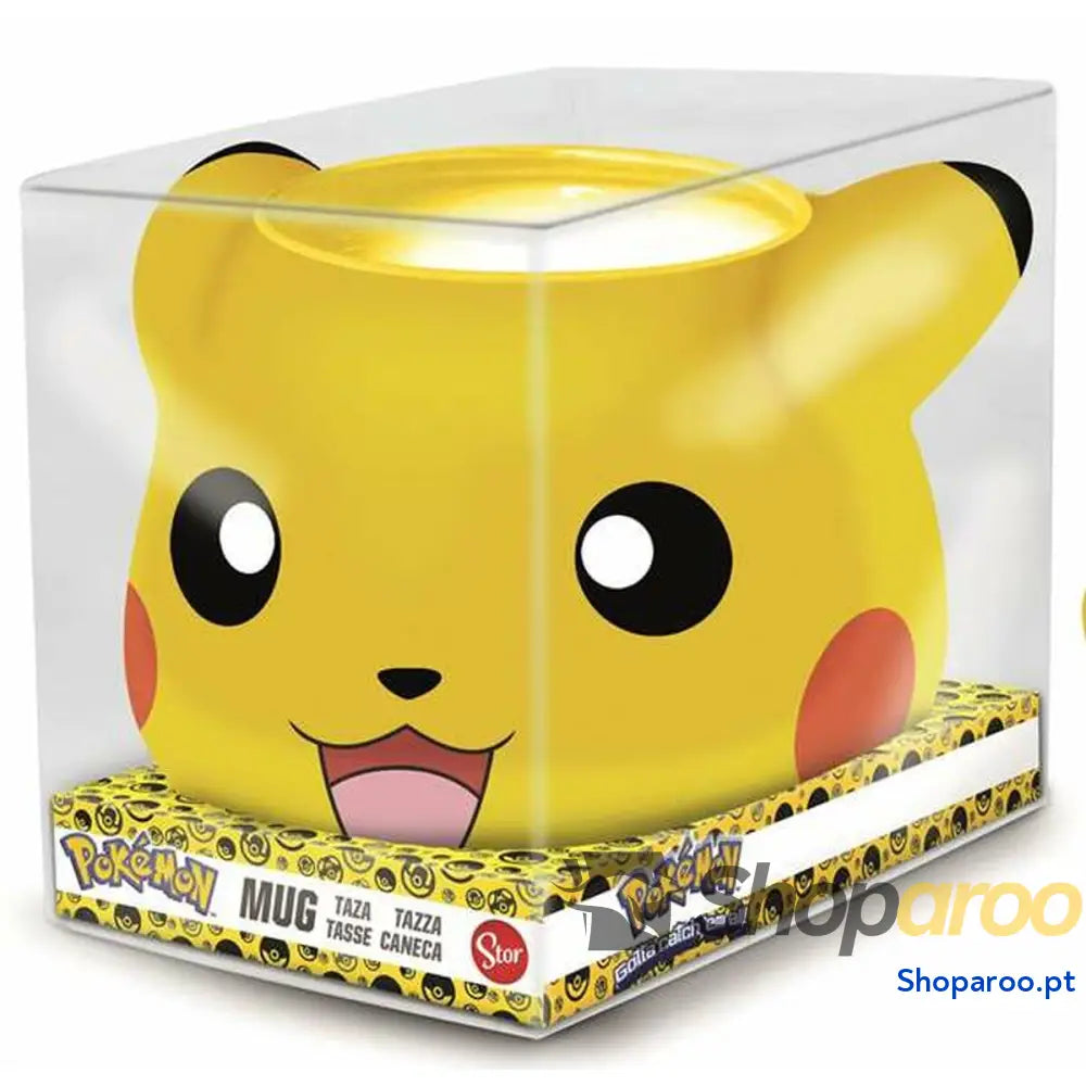 Caneca de Cerâmica Pokémon Pikachu 440 ml 3D