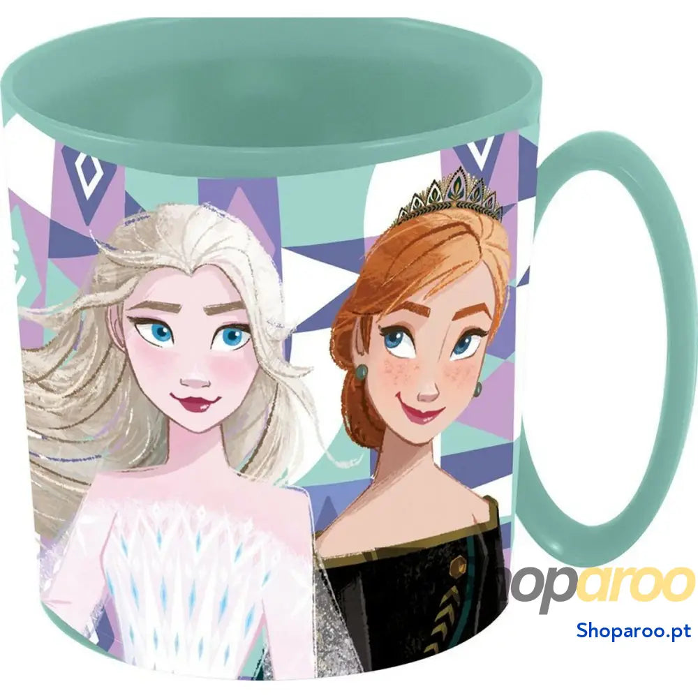 Caneca Frozen CZ11393 Azul Infantil 350 ml