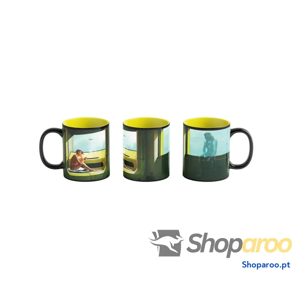 Caneca Good Loot Cyberpunk 2077 Game Art Chronicles Preto 450 ml