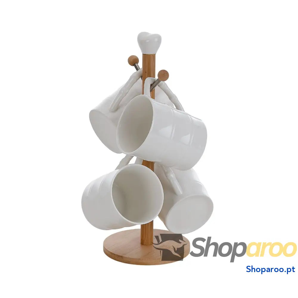 Caneca Home ESPRIT Branco Natural 350 ml