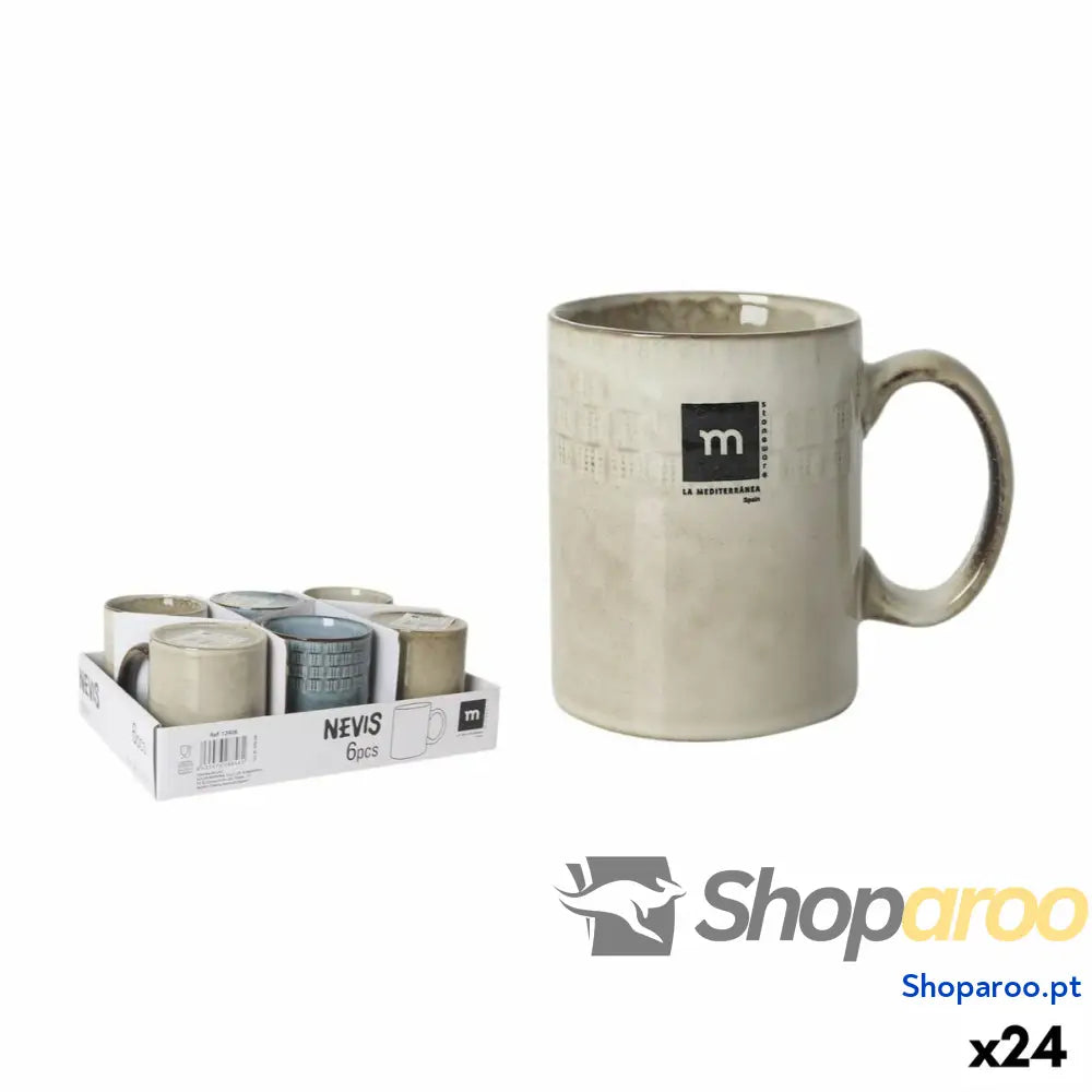 Caneca Inde Nevis Retangular 300 ml (24 Unidades)