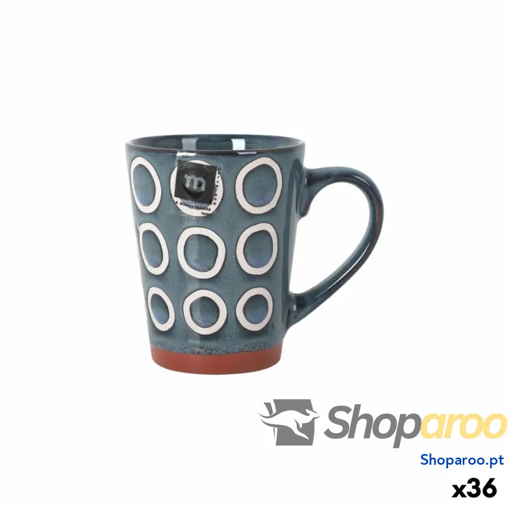 Caneca La Mediterránea Almudena Azul 330 ml (36 Unidades)