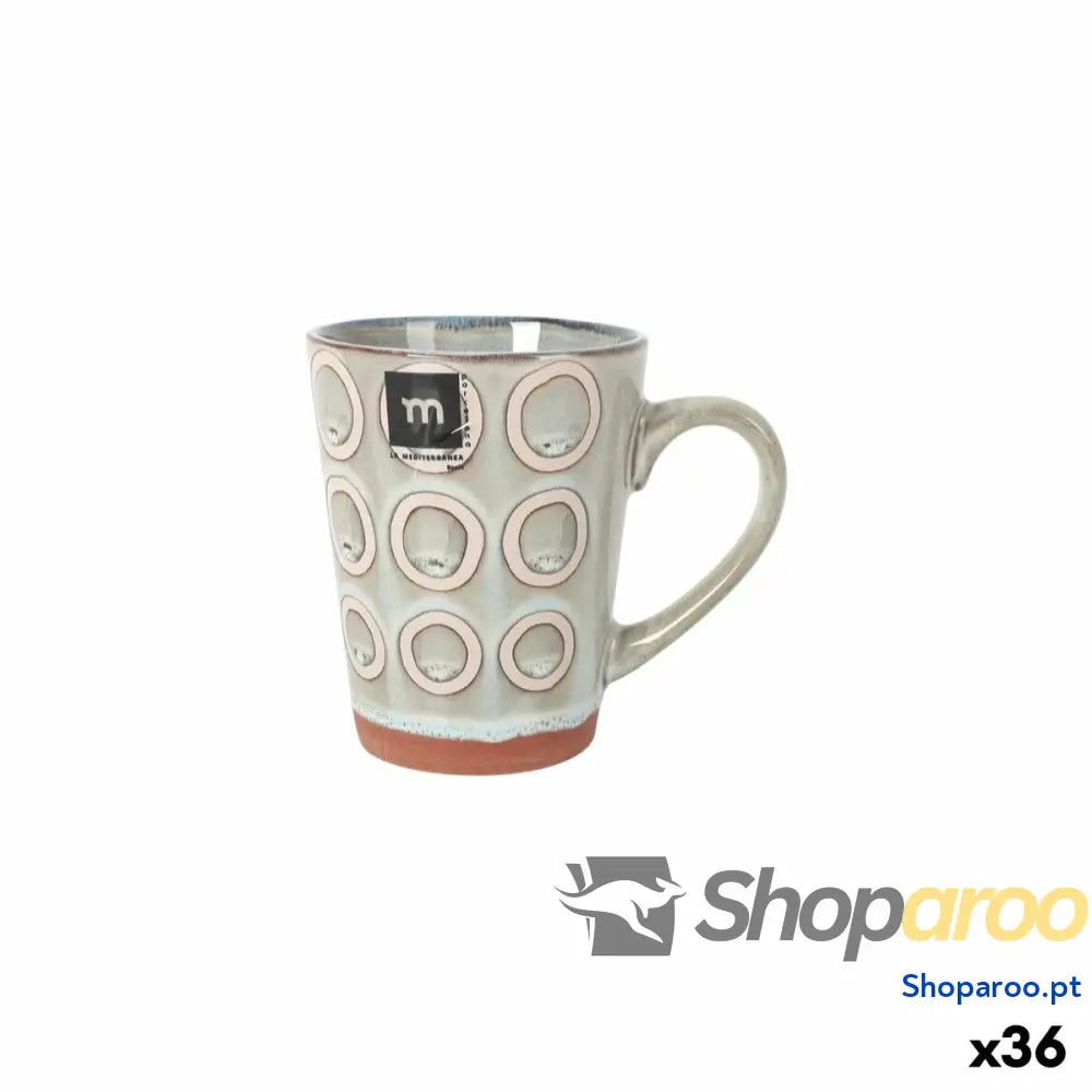 Caneca La Mediterránea Almudena Cinzento 330 ml (36 Unidades)