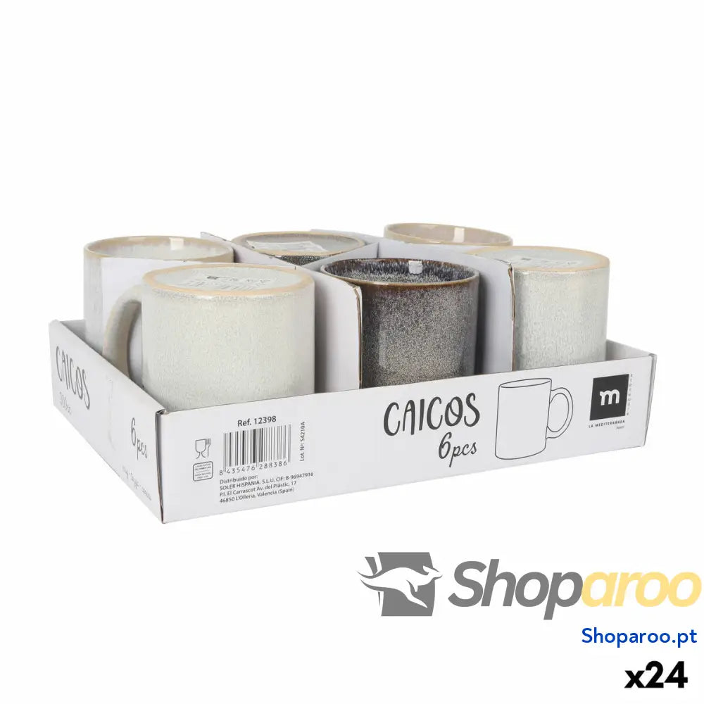 Caneca La Mediterránea Caicos Retangular 300 ml (24 Unidades)
