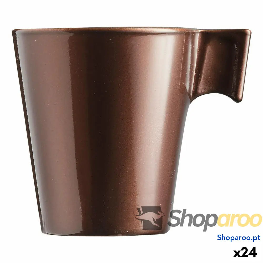Caneca Luminarc Flashy Castanho 80 ml Vidro (24 Unidades)