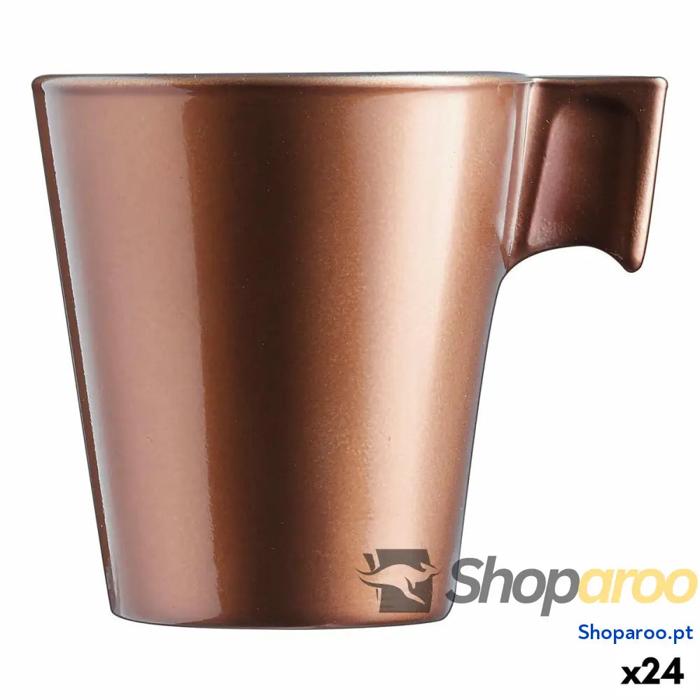 Caneca Luminarc Flashy Marrom claro 80 ml Vidro (24 Unidades)
