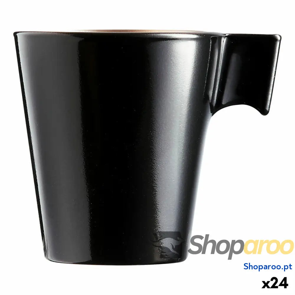 Caneca Luminarc Flashy Preto 80 ml Duas cores Vidro (24 Unidades)
