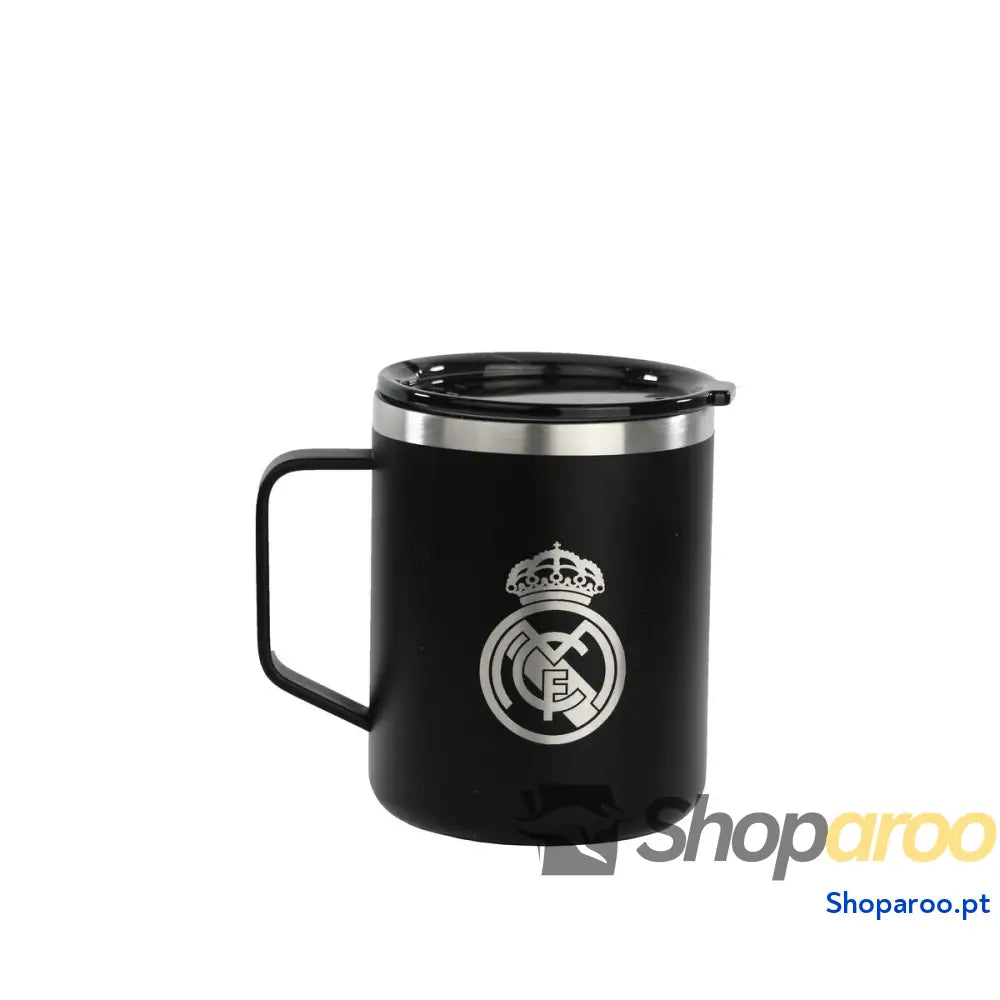 Caneca Térmica com Tampa Real Madrid C.F. Azul Marinho Aço inoxidável
