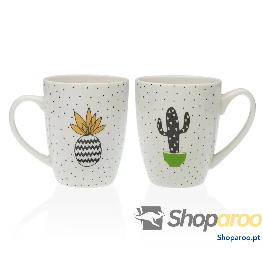 Caneca Versa Porcelana Catos Abacaxi