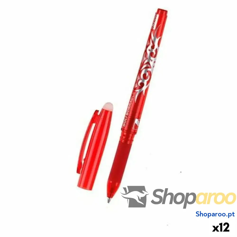 Caneta MP Vermelho Tinta apagável 0,7 mm (12 Unidades)