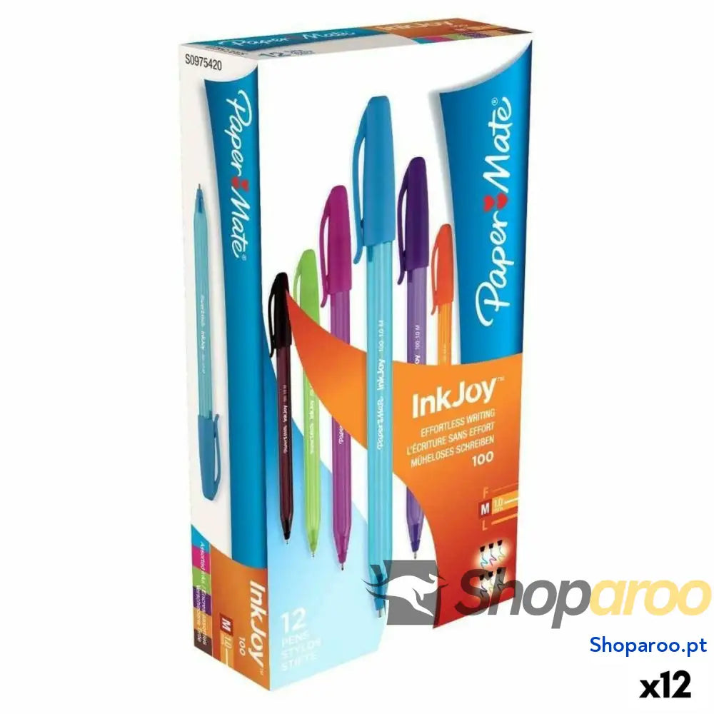 Caneta Paper Mate Inkjoy 12 Peças Multicolor 1 mm (12 Unidades)