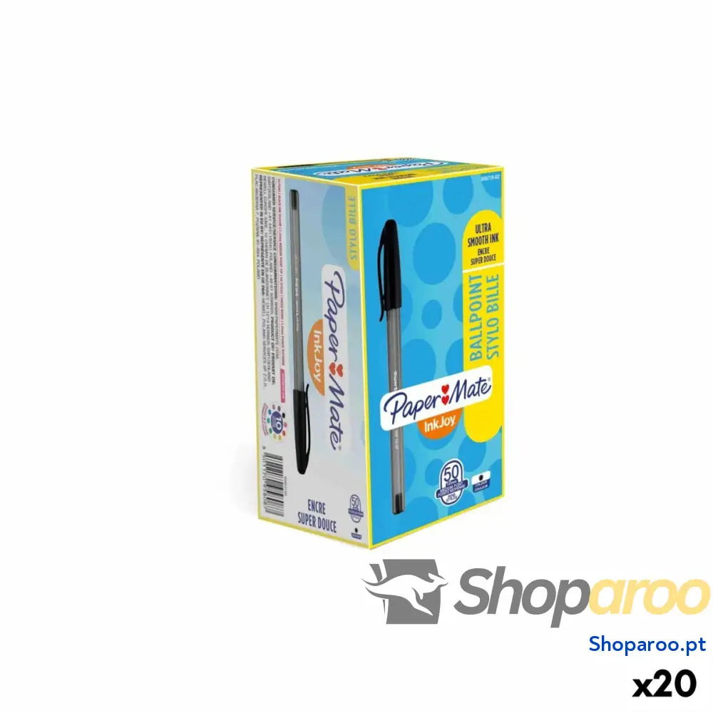Caneta Paper Mate Inkjoy 50 Peças Preto 1 mm (20 Unidades)