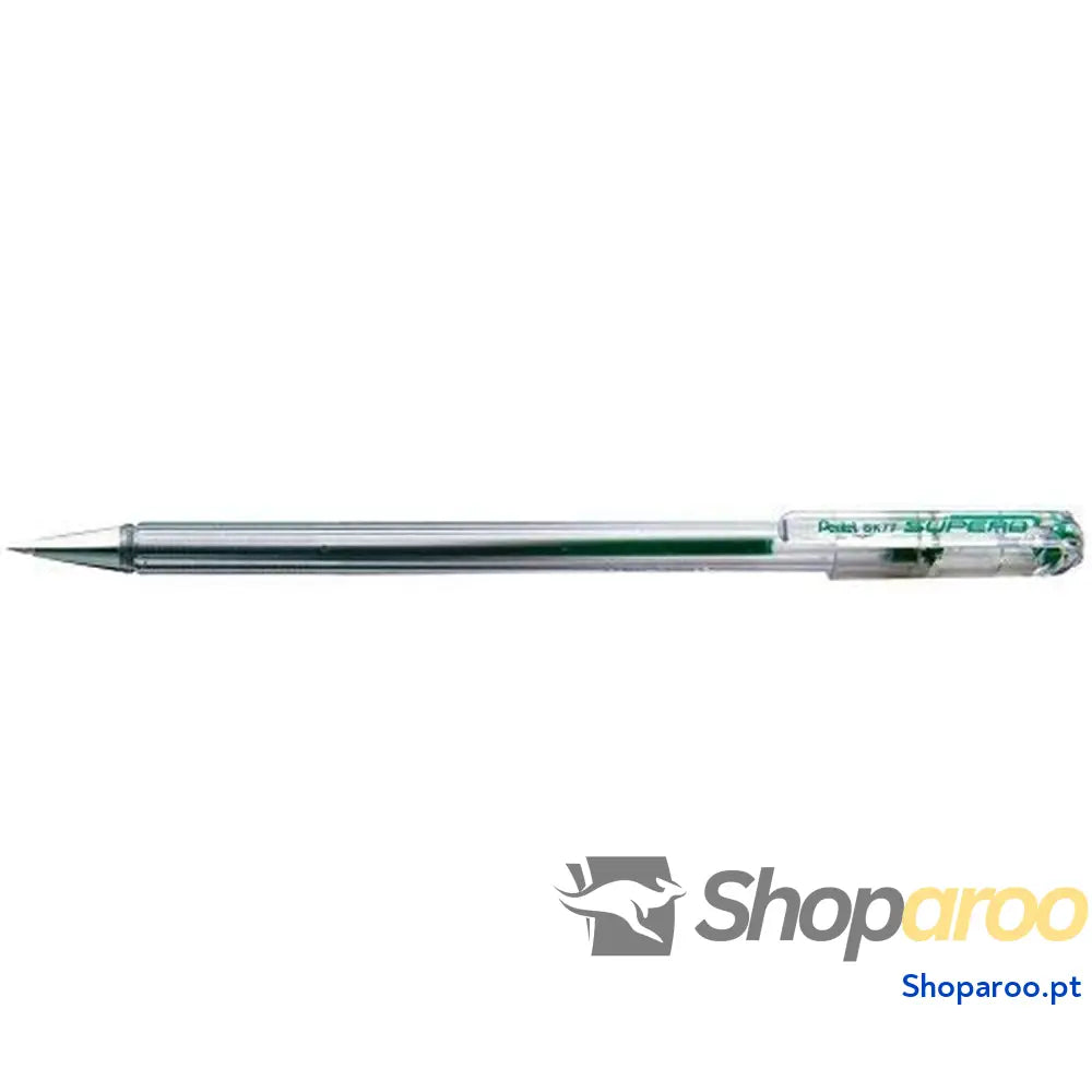 Caneta Pentel Superb Bk77 Verde 12 Peças
