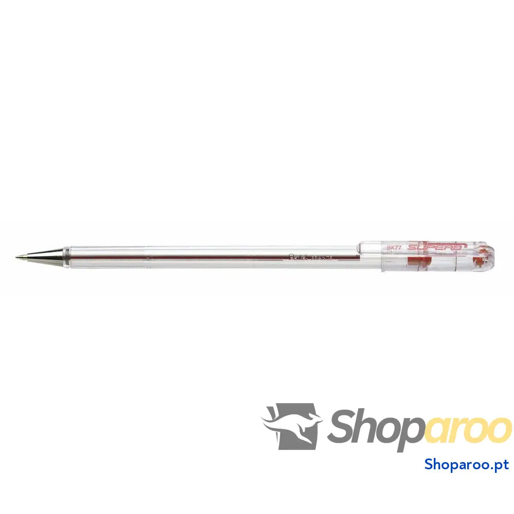 Caneta Pentel Superb Bk77 Vermelho 12 Peças