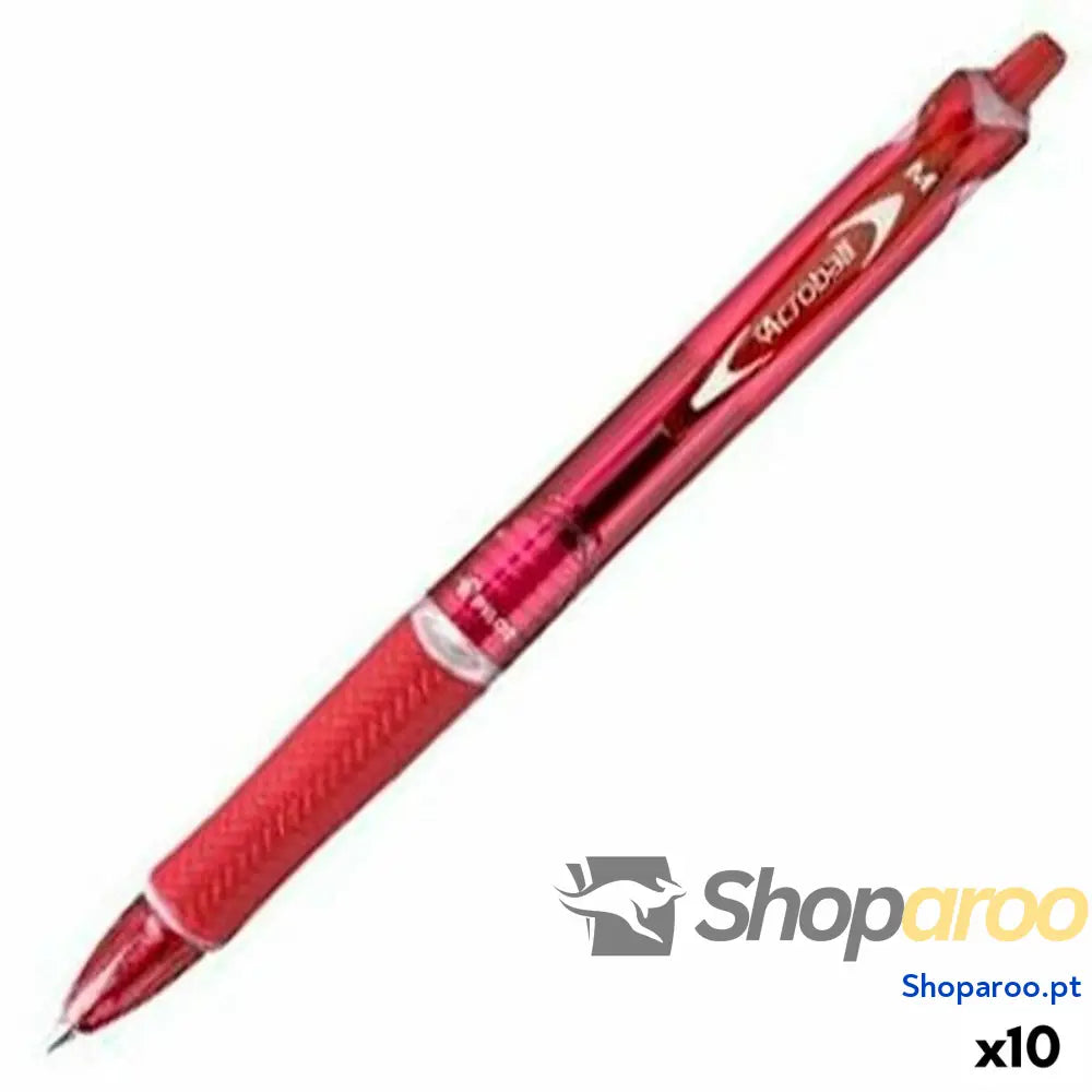 Caneta Pilot Acroball Vermelho 0,4 mm (10 Unidades)