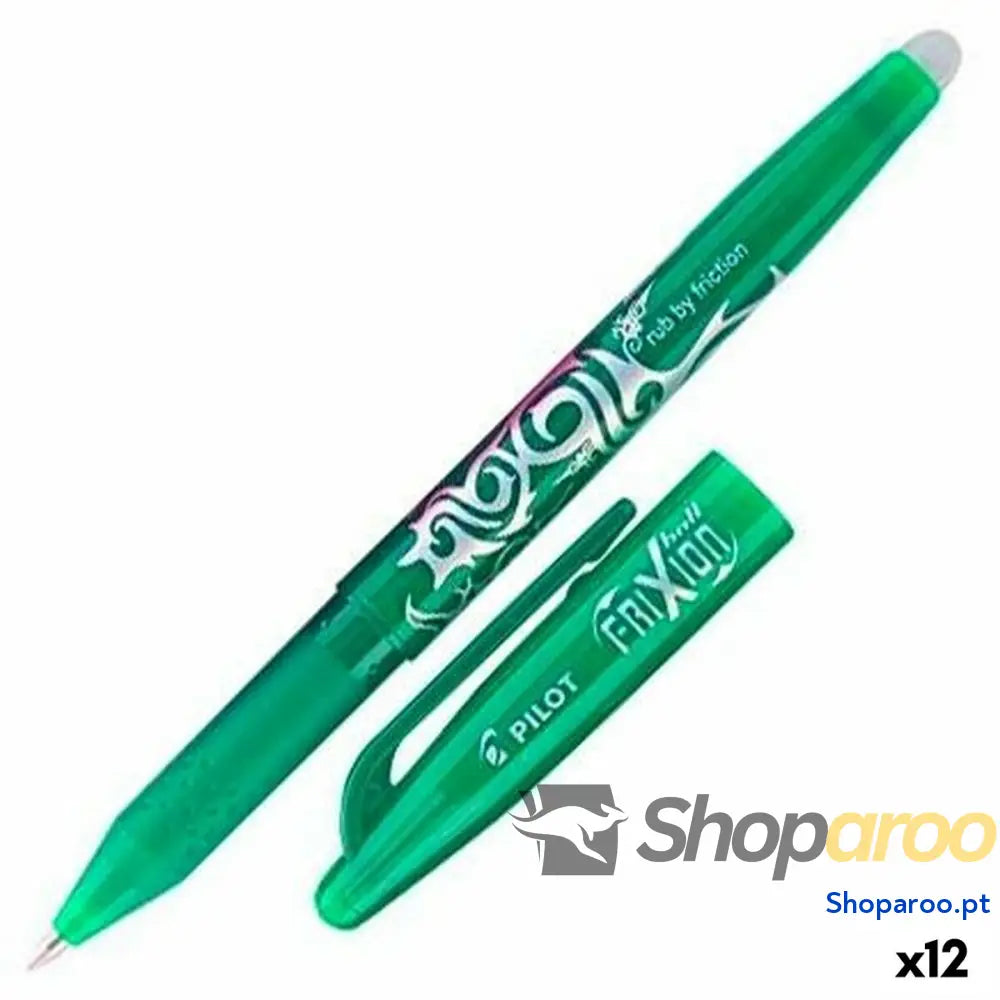 Caneta Pilot Frixion Ball Tinta apagável Verde 0,5 mm 0,7 mm (12 Unidades)