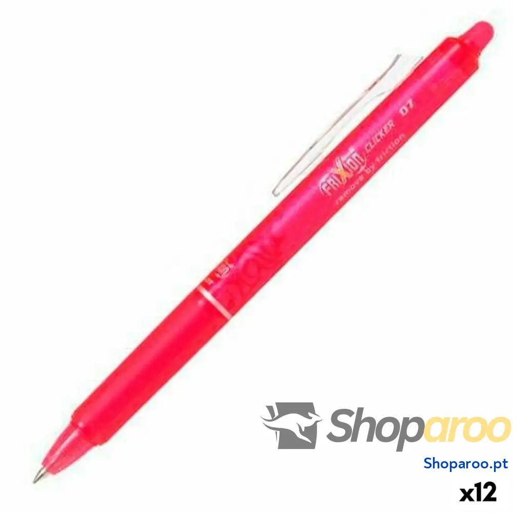 Caneta Pilot Frixion Clicker Tinta apagável Cor de Rosa 0,4 mm 12 Unidades