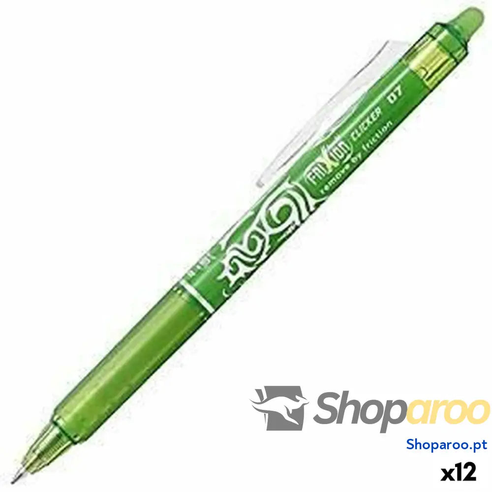 Caneta Pilot Frixion Clicker Tinta apagável Verde 0,4 mm 12 Unidades