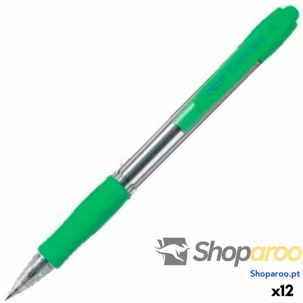 Caneta Pilot Supergrip Verde Claro 0,4 mm (12 Unidades)