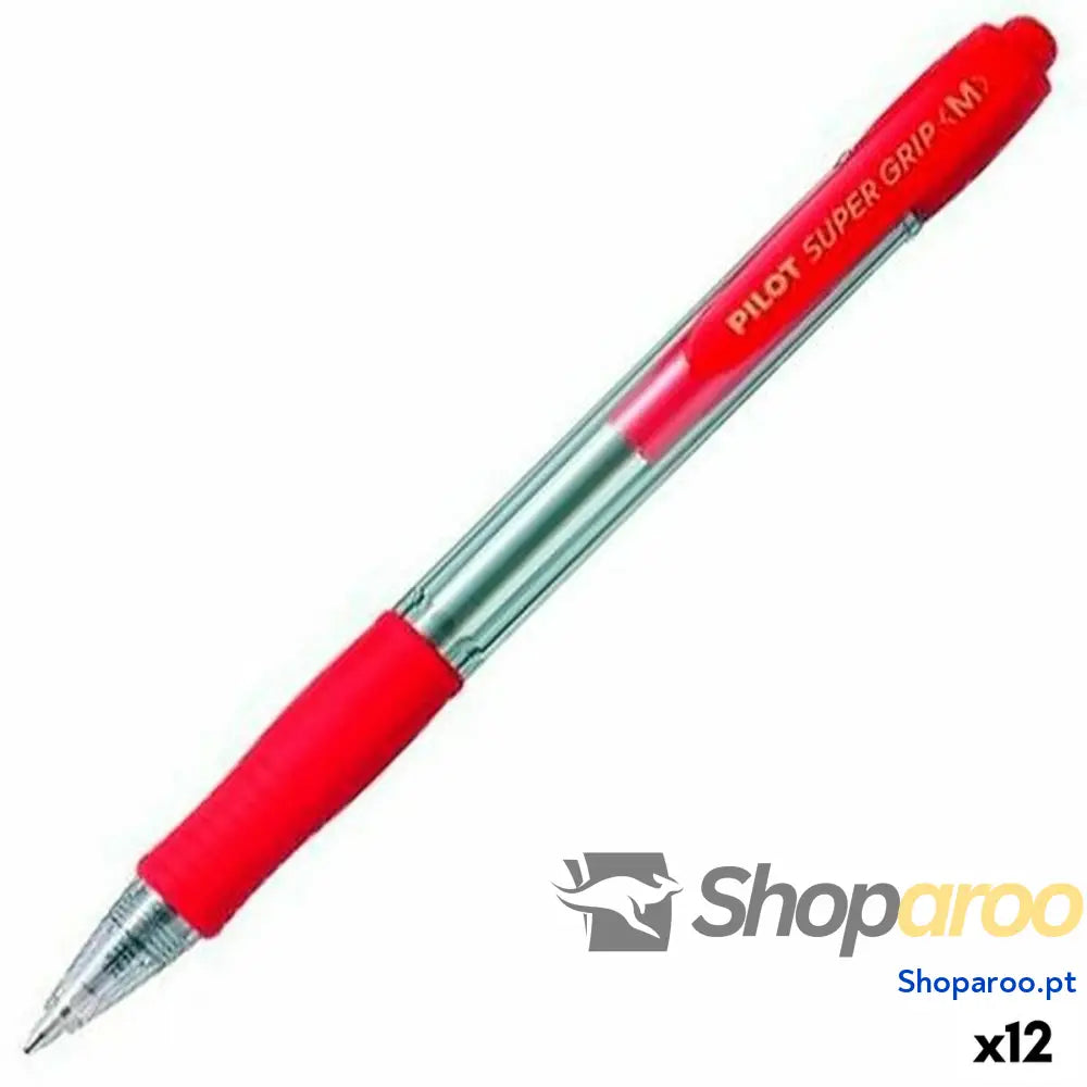 Caneta Pilot Supergrip Vermelho 0,4 mm (12 Unidades)