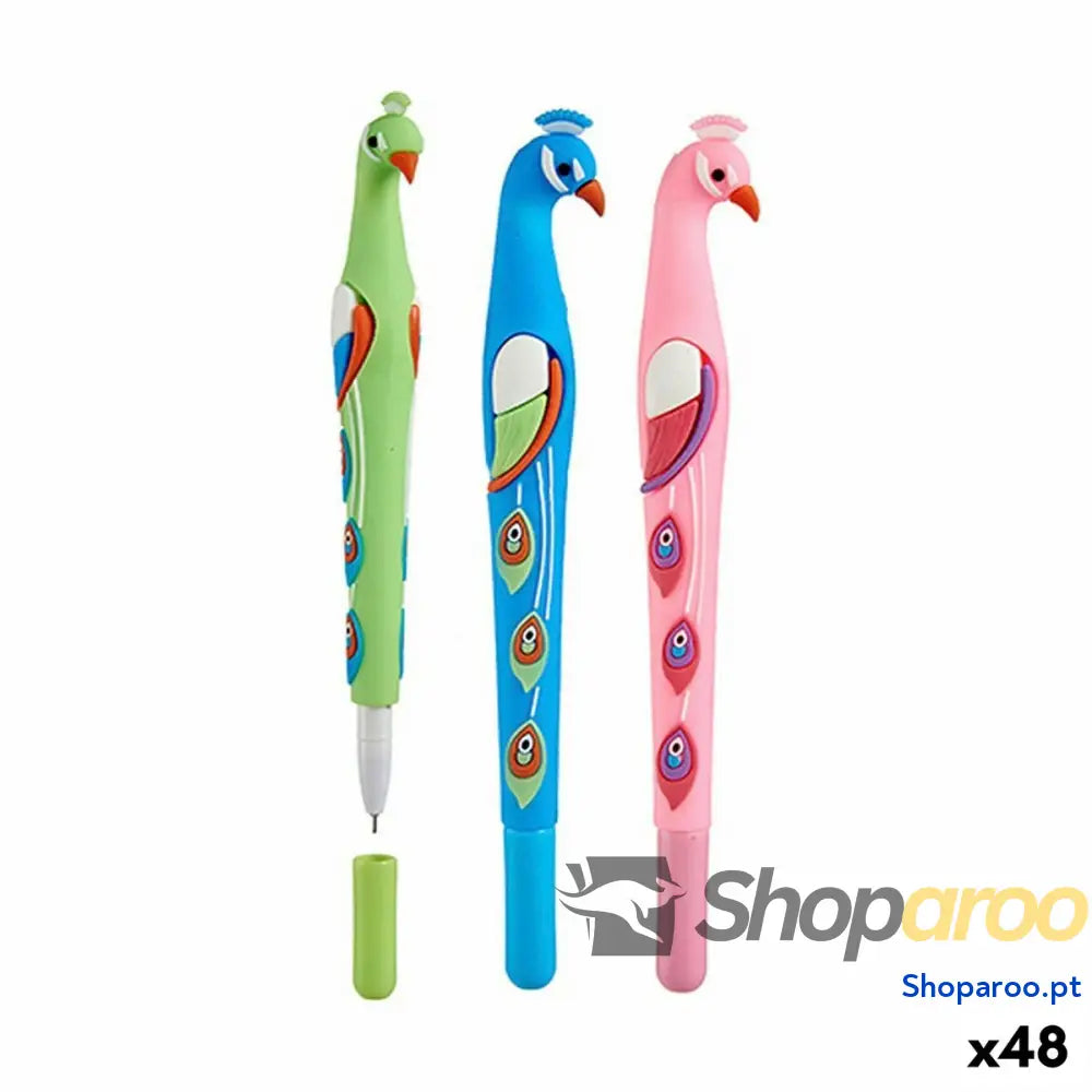 Caneta Pincello ZF1886 Pavão (48 Unidades)